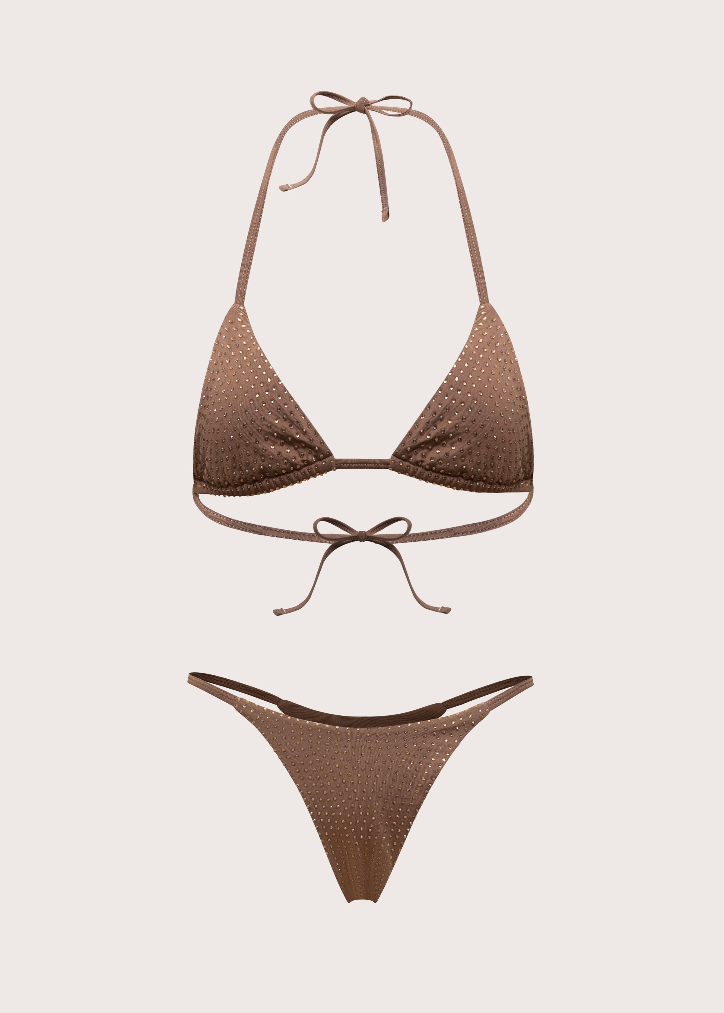 brown sparkly thong bikini #color_chocolate