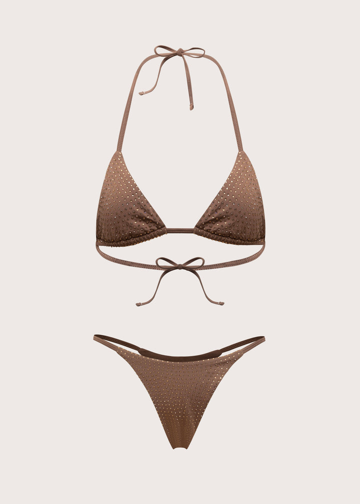 brown sparkly thong bikini #color_chocolate